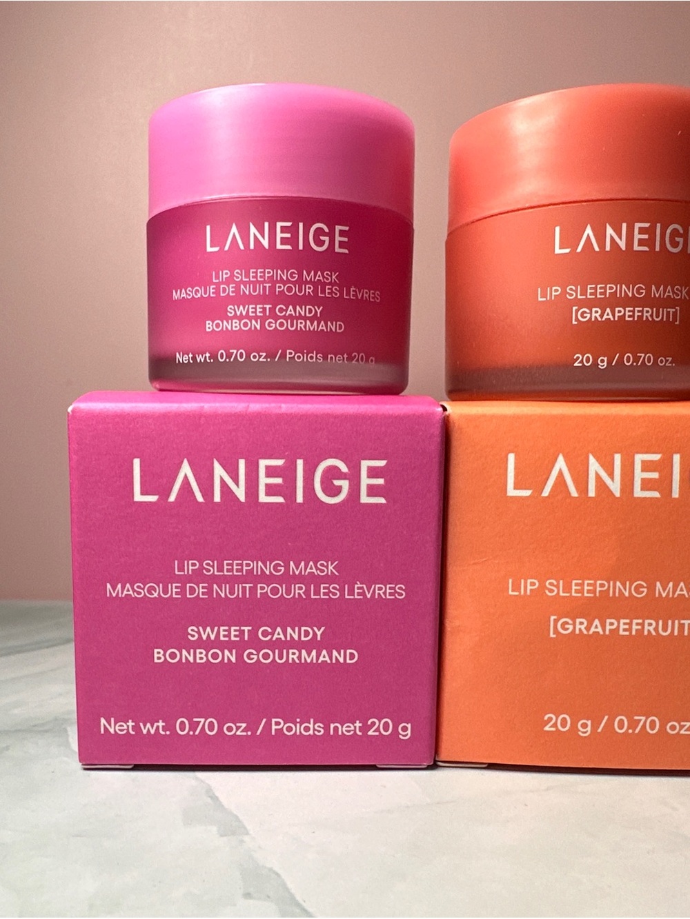 LANEIGE Pink Lip Sleeping Mask – Sweet Candy and grapefruit bundle